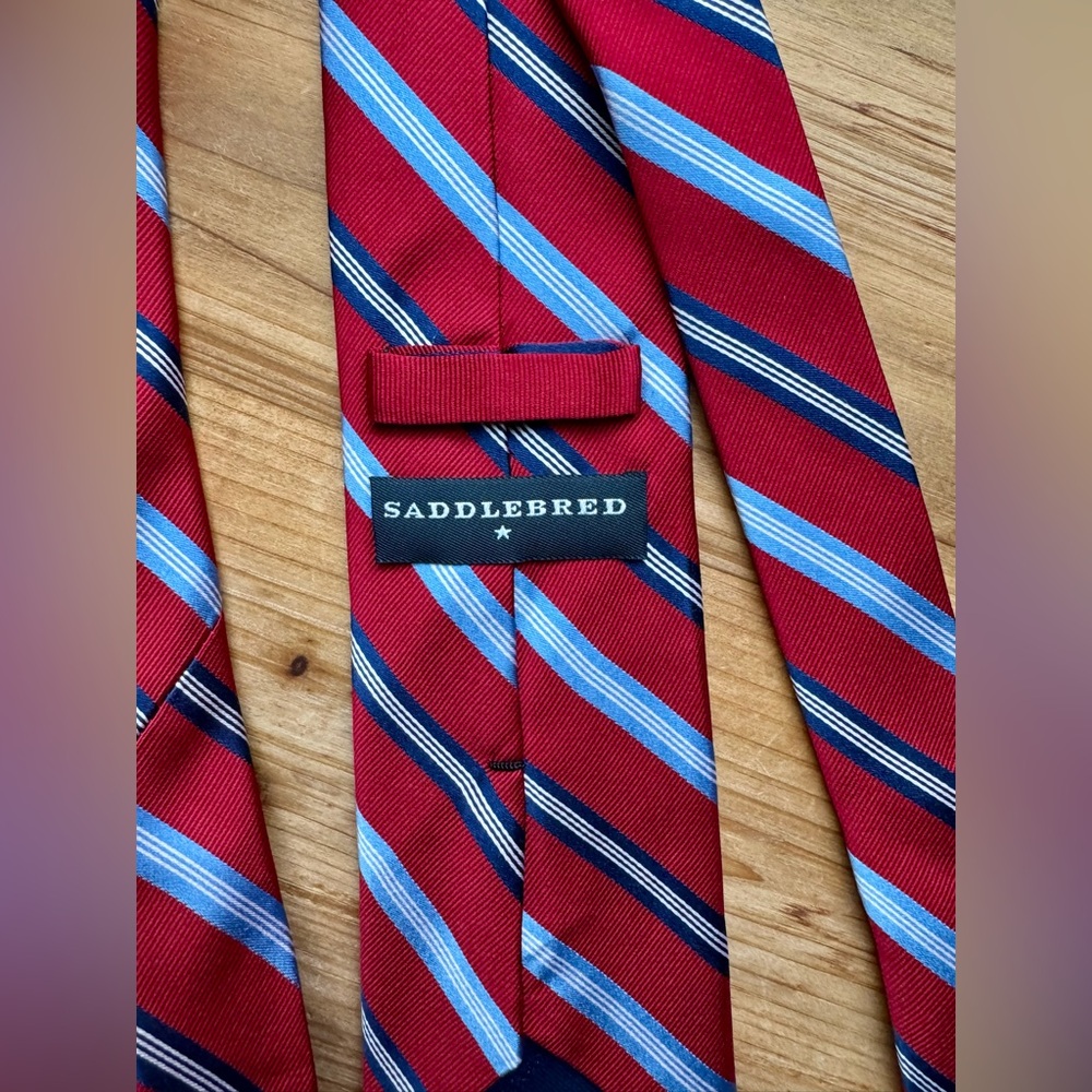 SADDLEBRED Red & Blue Tie